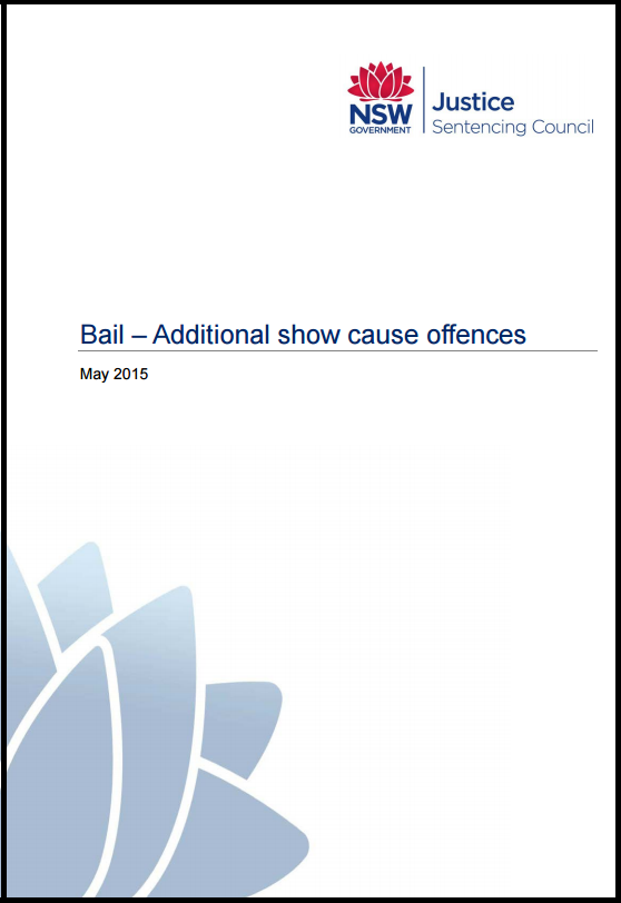 Report on Bail - additional show cause offences