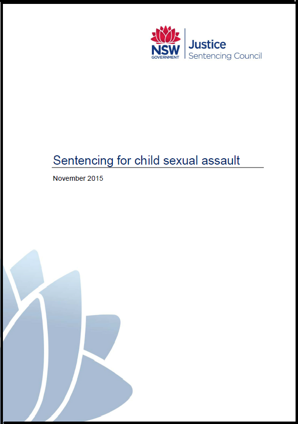 Report on Sentencing for child sexual assault.