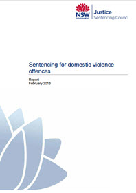 Report on sentencing for domestic violence offences.